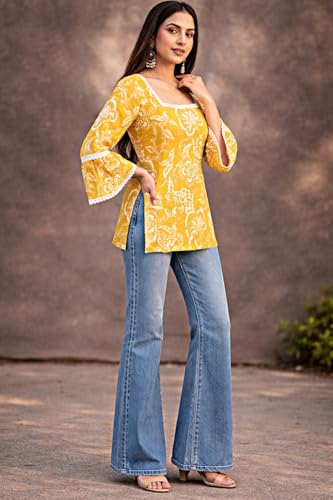 Image of Women's and Girls Short Kurti in TopsTunic | Ladies Ethnic Tunic