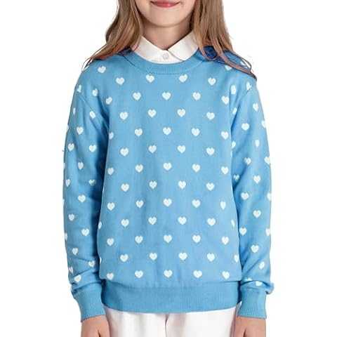 BOBOYOYO Girls Heart Knitted Sweater Cover