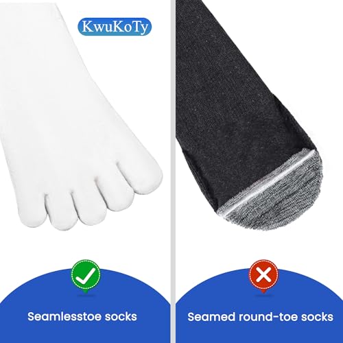 3-Pair Compression Toe Socks - Cushioned Running Socks With COOLMAX Technology
