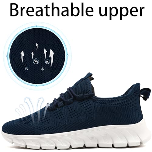 Image of Mens Running Shoes Tennis Shoes Walking Gym Sneakers Lightweight Non Slip Mesh Casual Workout Sneakers