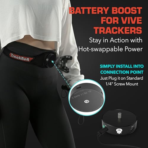 Image of Rebuff Reality Tracker Power Puck 3-Pack for Vive & Tundra VR Trackers | Hot Swappable, Extend Battery Life 10-15+ Hours, FBT for VRChat, Dance Dash, USB-C, Use w / Trackstrap, Trackers Not Included