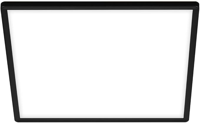 Briloner Briloner Leuchten - LED-paneel, plafondlamp, plafondlamp met achtergrondverlichting, 18 watt, 2400 lumen, 4000 Kelvin, wit-zwart, vierkant, 29,3 x 29,3 cm 7156-415