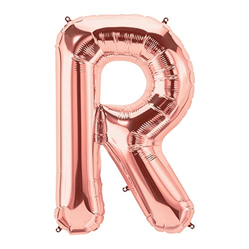 Selibration.com | Solid R Alphabets/Letters Rose Gold Foil Party Balloon 16" Inch Celebration Party Decoration Supplies
