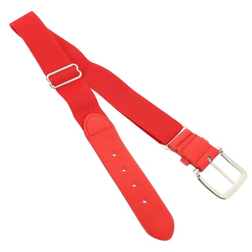 CORHAD Cinturón de béisbol ajustable de piel sintética elástica con anillo de metal inoxidable para hombre y mujer, cinturón elástico para béisbol, softball y actividades de ocio