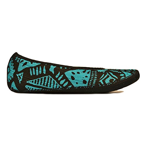 Nufoot womens Ballet Flat, Blue Aztec, X-Large US