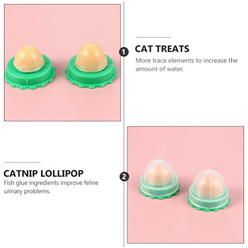 Balacoo 5 peças de lanches para gatos, lambendo doces, bola de açúcar, erva de gato, petiscos para g