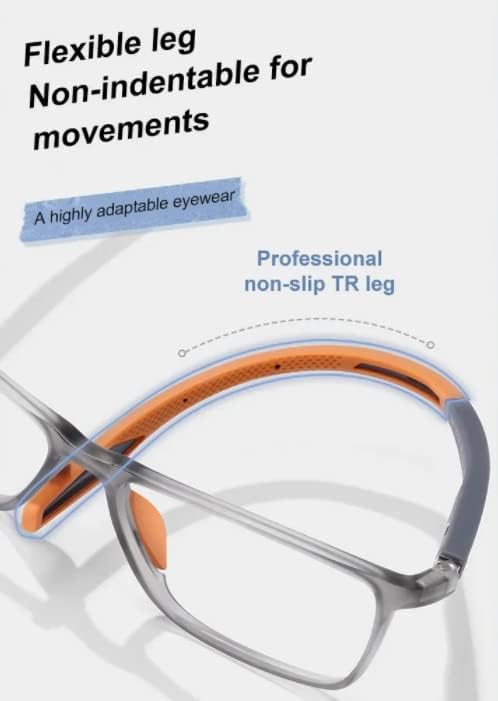 Miniatura 5 de KHBVCG Gafas de miopía ligeras de la luz anti-azul de los deportes del silicón del TR, gafas antimiopes antifatiga ocular unisex