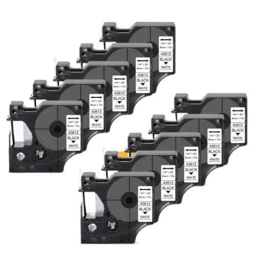 Ruban étiquette 6mm 43613 noir sur blanc pour résoudre le manque de clarté