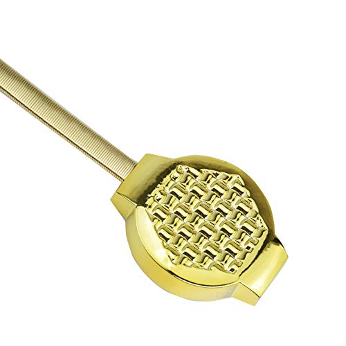 Mikomer 2Pcs Magnetic Curtain Tiebacks Decorative Crystal Flower Shape Window Curtain Holdback Buckles Tie Backs Holders With Stretchable Wire Rope For Home And Office,Golden+Yellow #TOP4