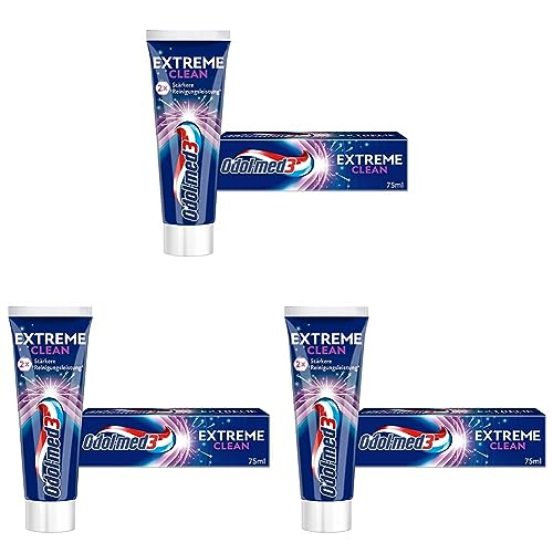 Odol-med3 Extreme Clean Tiefenreinigung* Zahnpasta, 75ml (Packung mit 3)