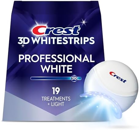 Crest 3D Whitestrips Professional White + Whitening Light At-Home...