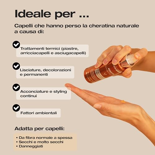 Abril Et Nature - Siero Capillare Keratin - Concentrato Con Cheratina Ultra Veloce - Ripara E Rigenera La Fibra Capillare - Sigillante Per Punte Secche - Dona Brillantezza E Morbidezza - 100 Ml - 4
