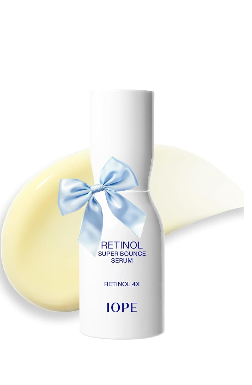 IOPE Retinol Super Bounce Serum | Korean Retinoid Eye Treatment for Anti-Aging, Beginner Friendly, Reduction in Fine Lines & Wrinkles, Firming and Rejuvenating, Daily Glow Routine, 1.01 Fl Oz.
