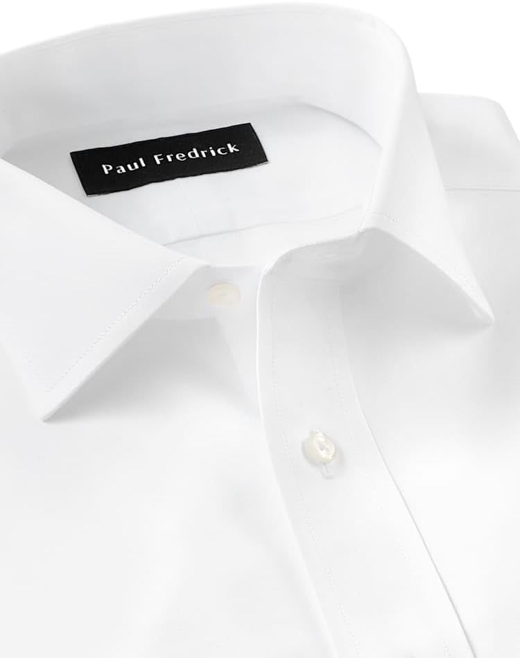 Paul Fredrick Men's Tailored Fit Cotton Non-Iron Pinpoint Cotton Dress Shirt