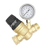Ventil zur Regulierung des Wasserdrucks - Einstellbar Aus Messing,Wasserdruckregler aus bleifreiem Messing,Für Alle Wohnmobile, Camper, Reisemobilanhänger, Campingausflüge Und Outdoor Wassersysteme