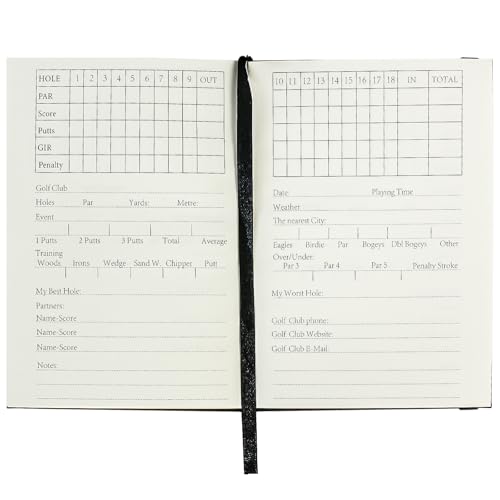 KOFULL Golf Scorecard Holder Golf Scorecard Book Golf Yardage Book Set including Golf Pen Golf Ball Mark& Golf Tees Golf Gifts for Men - Image 4