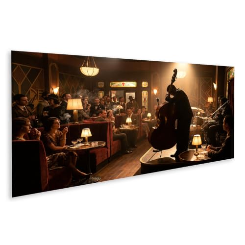 Toile jazz nostalgique panorama islandburner tableau pour le salon