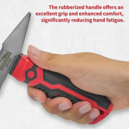 Image of Small Sheet Metal Hammer Stubby Mini Rock Hammer | Short Engineer Hammer, Construction, Drilling, Masonry Chipping, Metal Working, Brick Hammer Mallet for Women Home Repairs