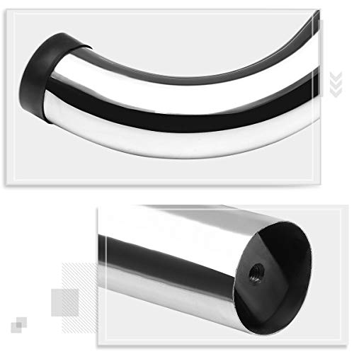 [Pair] 3 Inch Chrome Stainless Round Nerf Bars Side Steps Running Boards Compatible With Ford F150 Crew Cab 09-14 #TOP4