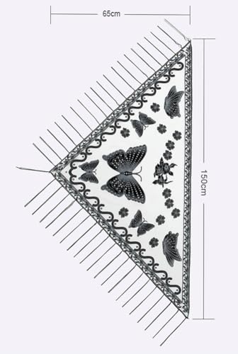 Fringed Triangle Scarf Shawls and Wraps for Evening Dresses Butterfly Embroidered Shawl Scarf Lace Pashmina Shawls2