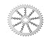 Lowrider Bike Flat Twisted Steel Chainring 1/2 X 1/8 44t Chrome.