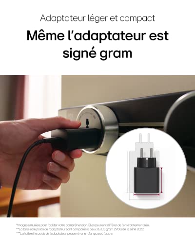 LG Gram Superslim 15Z90RT G.AA78F PC Portable 15" écran OLED FHD Plateforme Intel Evo i7 RAM SSD NVMe Intel Iris XE Thunderbolt 4 Windows 11 Home Clavier AZERTY - vue 9