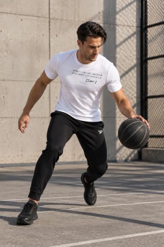 Image of Reebok Men's Polyester Gym T-Shirt - Moisture Wicking Sports T-Shirt for Men | Workout Running Training Tshirt for Men | Half Sleeve Active Tee