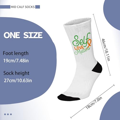 self-love matters half calf sock for son4