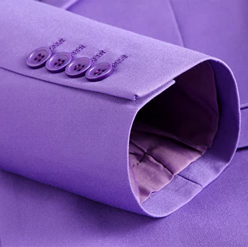 Mens Casual Blazer Jacket Slim Fit Sport Coats for Daily Business and Prom Wedding Size 42 Lilac3