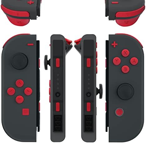 eXtremeRate Chrome Green Glossy Replacement ABXY Direction Keys SR SL L R ZR ZL Trigger Buttons Springs, Full Set Buttons Fix Kits with Tools for Nintendo Switch Joycon & Switch OLED Joy con