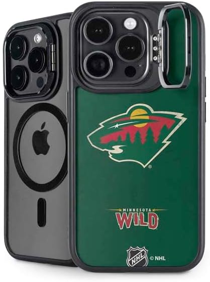 Skinit Kickstand Phone Case Compatible with iPhone 14 Pro Max - Officially Licensed NHL Minnesota Wild Frozen Design