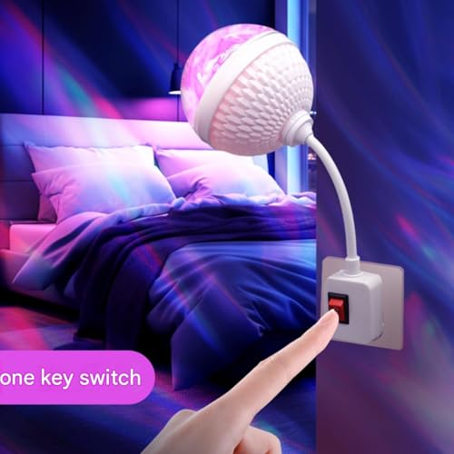 Image of One94Store RGB Rotating LED Lamp | Plug-in Powered Full-Color Aurora Projector Light for Bedroom, Living Room, Kids Room, Party, Diwali & Festive Decoration | Energy-Saving Decorative Night Lamp