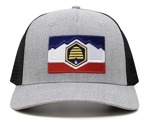 Image of International Tie State Hat for Men and Women, Adjustable Snapback Trucker Baseball Cap with Embroidered Patch