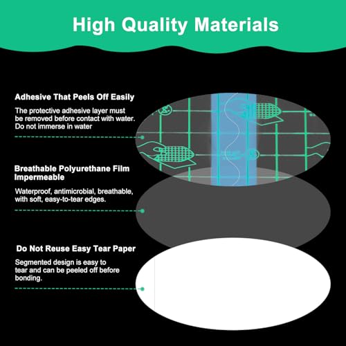 LUCKNIGHT 120 Stück Wasserdicht Ohr Patches, Ultradünne Transparente Ohrabdeckungen Ohr Wasserdichte Aufkleber Erwachsene Ohrenschützer Wasser Kinder Waterproof Ear Stickers 6.8 x 4.4 cm