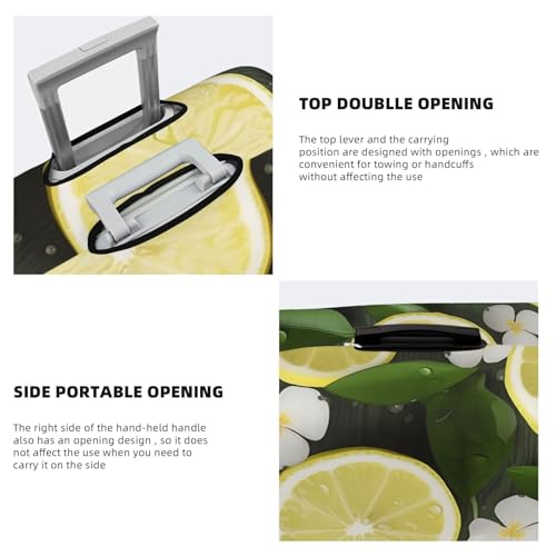 Travel Luggage Cover Fashion Suitcase Protector Fresh Lemon Spandex Baggage Covers Washable Suitcase Covers Anti-Scratch Luggage Cover Protectors Fits 18-32 Inch Suitcases X-Large4