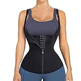 √Correas ajustables y control de estabilidad: Este ropa deportiva mujer doble encogimiento de alta presión, cremallera robusta, en el proceso de entrenamiento no se aflojará, no se rasgará fácilmente, cómodo de usar. Debajo de la cremallera hay tres filas de ojales de gancho para reforzar la cremallera para evitar que se rompa. 2 correas ajustables que puede ajustar para diferentes niveles de compresión. El corsé femenino suavizará y aplanará todas las protuberancias para suavizar la curva."
