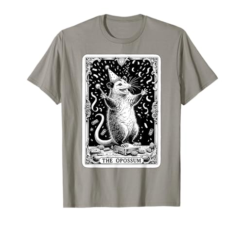 The Opossum Tarot Card Chapeau de fête amusant Opossum T-Shirt
