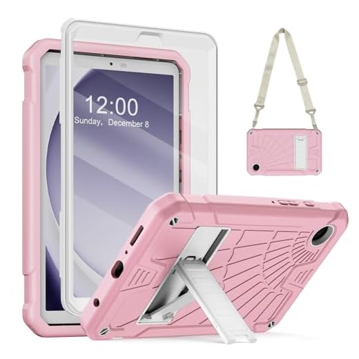 Sibeitu Capa para Galaxy Tab A9 para crianças 2023 | Capa para Samsung Galaxy Tab A9 de 8,7 polegadas SM-X110/X115/X117 com protetor de tela | Capa de silicone macio com suporte + alça de ombro para