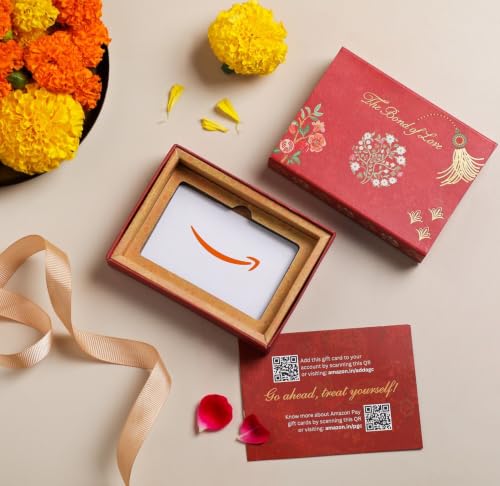 Amazon Pay Physical Gift Card | Indi Red | Ideal rakhi, rakshabandhan, raksha bandhan, wedding,anniversary, marriage gift for sister, brother, man, wo