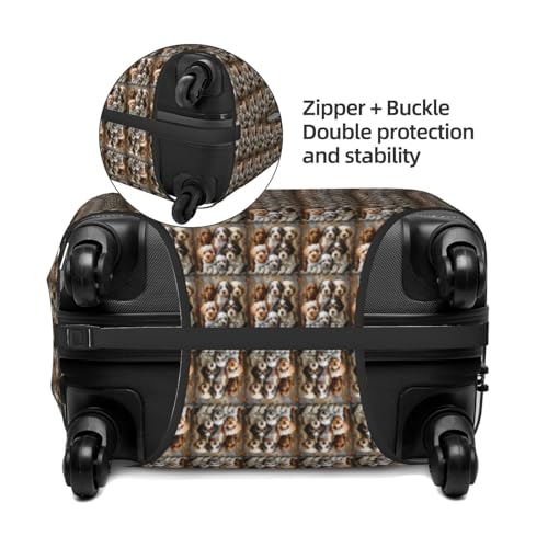 Housse de protection élastique pour valise lavable extensible Noir XL - 5