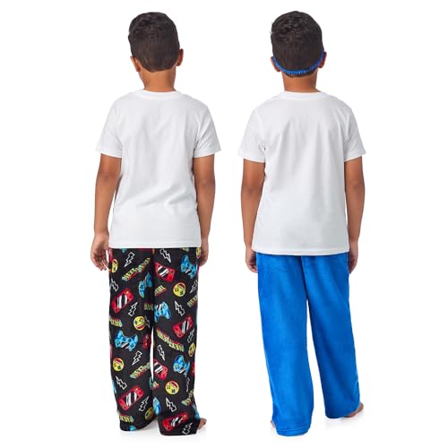 Saint Eve Kids Boys Fuzzy Pajama Pants, 2 Piece PJ Pant Set and Sleep Mask3