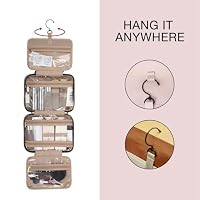BAGSMART Kulturbeutel kulturtasche Damen, Kulturtasche zum Aufhängen, Toiletry Bag Kosmetiktasche Reise Waschtasche Transparent für Makeup,Toilettenartikel (M-Seeblau) – Ansicht 4
