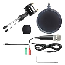 Microphone blowout prevention--filter is an solution to help get your best vocal recordings,microphone stand cable clips Microphone cable--with tripod stand, convenient and useful in recording,microphones holder Stable tripod stand: comes with a conv...