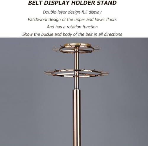Floor Standing Belt Display Holder with Pivoting Hooks, Retail Accessory Organizer for Scarves, Ties, Shawls, Purses – Versatile Closet Storage Rack and Stand
