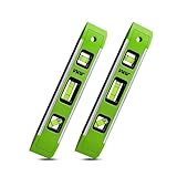 9 Inch Torpedo Level, Magnetic Bubble Level with 45°/90°/180° Bubble Vials, Shock Resistant Leveler Tool for Measuring (2)