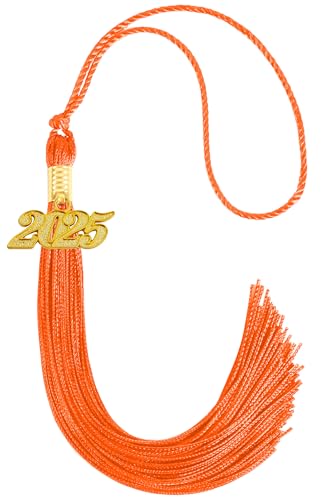 Image of 2025 Tassel Graduation, Orange Tassel for Graduation Cap 2025