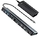 USB C Docking Station 2 Monitore mit 96W Netzteil, 12-in-1 USB C Hub: 2 HDMI 4K@30Hz, 4 USB, Audio, Ethernet, SD/TF, PD 96W, kompatibel mit MacBook Pro/Air, HP, Dell, Lenovo, Acer (02 Light Gray)