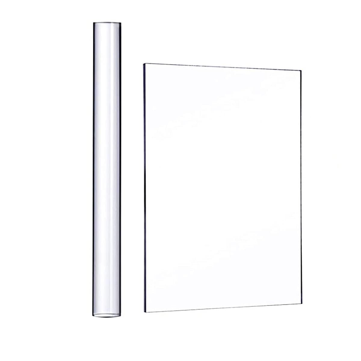 Acrylic Clay Rollers with Sheet, Acrylic Board and Roller Polymer Clay Rolling Pin for DIY Crafting Shaping and Sculpting