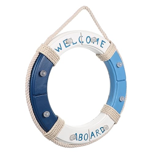 Décoration murale en bois ronde 32 cm avec éclairage LED blanche sans fil