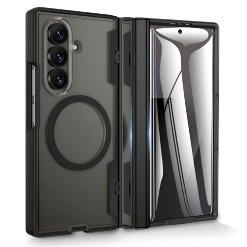 Etui Samsung Z Fold 7 rigide noir avec protection écran verre trempé intégré